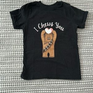 🆕! Star Wars Chewy T-Shirt With Heart